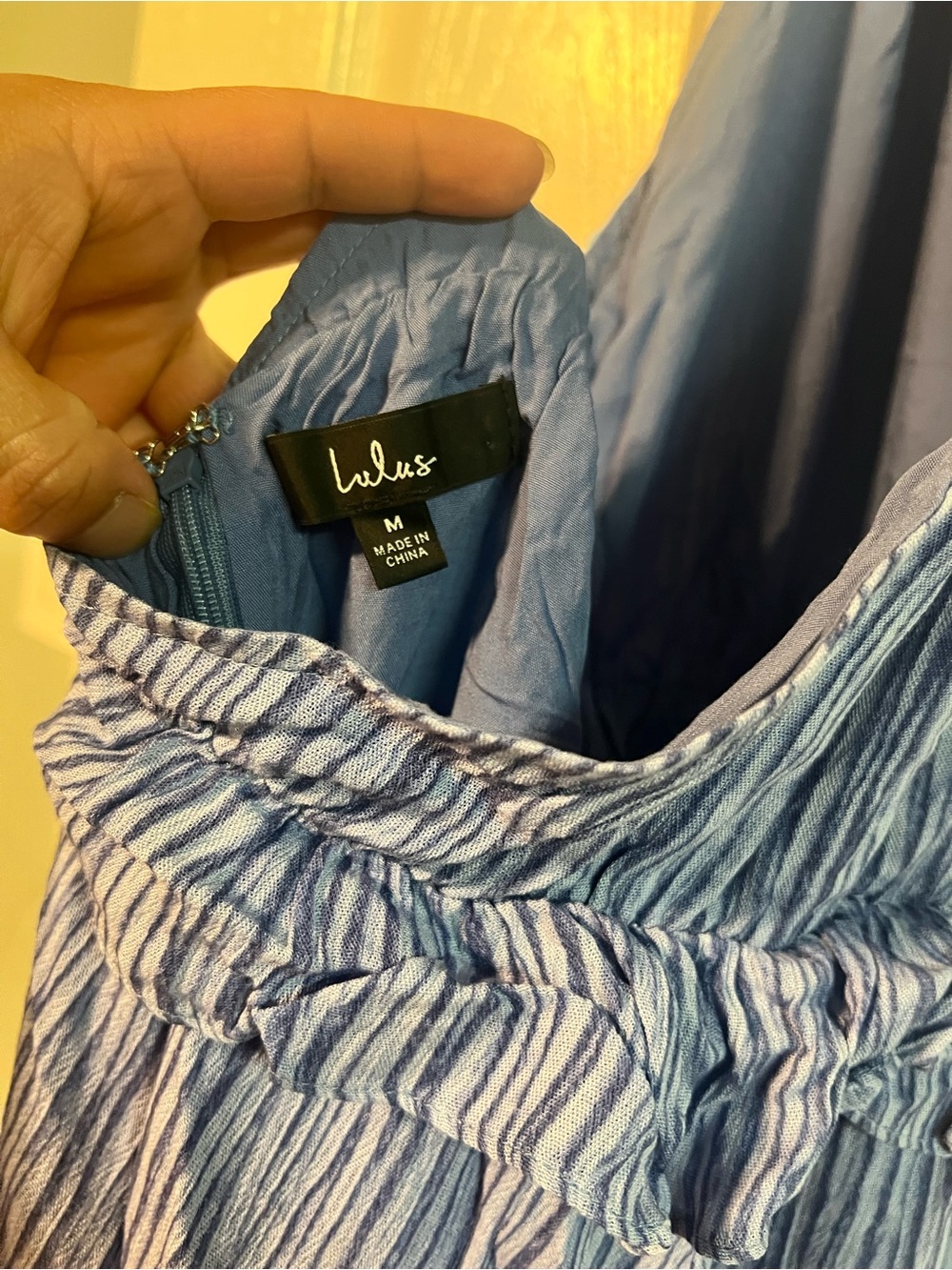 Lulu's Blue Tiered Ruffle Mini Dress - Picture 4 of 4
